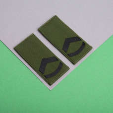 Шеврон нашивка на липучці погон звання ЗСУ Штаб сержант, вишитий патч 5х10 см