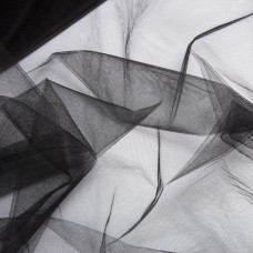 Тканина декоративна фатин Kristal №52 чорний