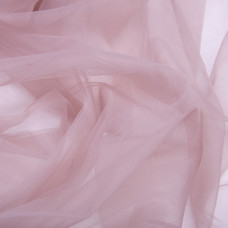 Тканина фатин євро 300 см 15 г/м2 фатин легка декоративна для суконь, костюмів, декору сіро/пудрова