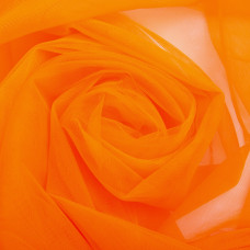 Тканина фатин євро 300 см 15 г/м2 легка декоративна для суконь, костюмів, декору V-H59 неон оранж