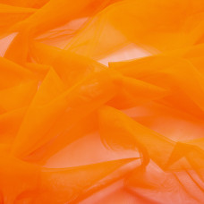 Тканина фатин євро 300 см 15 г/м2 легка декоративна для суконь, костюмів, декору V-H59 неон оранж