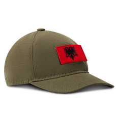 Набір шевронів 2 шт на липучці Прапор Албанії 5х8 см вишитий патч нашивка шеврон Албания