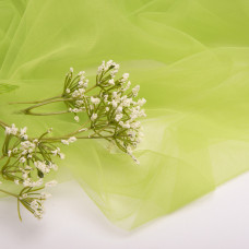 Тканина фатин євро 300 см 15 г/м2 фатин легка декоративна для суконь, костюмів, декору V-H32 салат