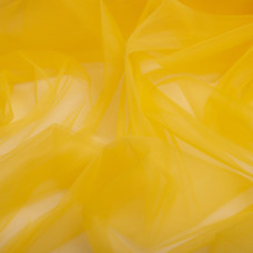 Тканина фатин євро 300 см 15 г/м2 фатин легка декоративна для суконь, костюмів, декору  V-H18 жовта