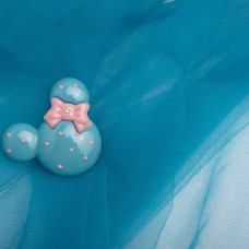 Тканина фатин євро 300 см 15 г/м2 фатин легка декоративна для суконь, костюмів, декору  V-H29 мор хвиля