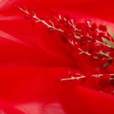 Тканина фатин євро 300 см 15 г/м2 фатин легка декоративна для суконь, костюмів, декору V-H53 червона