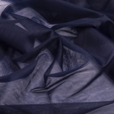 Тканина фатин євро 300 см 15 г/м2 фатин легка декоративна для суконь, костюмів, декору  т/синя