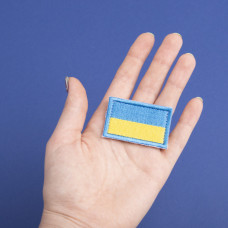 Набір шевронів 2 шт на липучці прапор України 3х5 см вишитий патч нашивка шеврон Україна