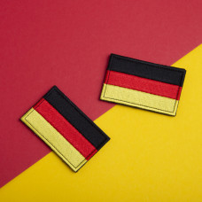 Набір шевронів 2 шт на липучці Прапор Німеччини 5х8 см ФРН вишитий патч нашивка шеврон Німеччина