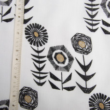 Тканина костюмна під льон із напиленням соняшник молоко