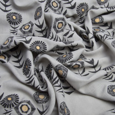 Тканина костюмна під льон із напиленням соняшник сирій