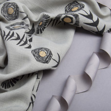 Тканина костюмна під льон із напиленням соняшник сирій