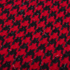 Тканина костюмна Лапка червоно чорна