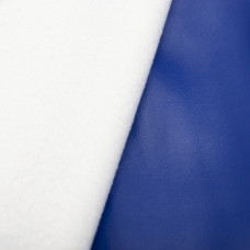 Тканина штучна шкіра на флісі індіго
