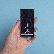 Шеврон на липучці погон звання ДСНС Старший прапорщик 5х10 см вишитий патч нашивка