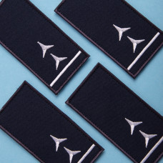 Шеврон на липучці погон звання ДСНС Старший прапорщик 5х10 см вишитий патч нашивка