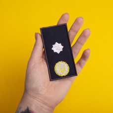 Шеврон на липучці погон звання ДСНС Генерал 5х10 см вишитий патч нашивка