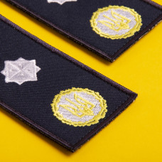 Шеврон на липучці погон звання ДСНС Генерал 5х10 см вишитий патч нашивка