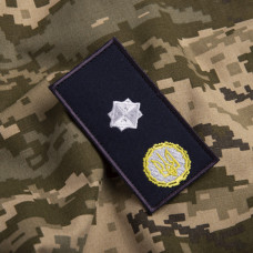 Шеврон на липучці погон звання ДСНС Генерал 5х10 см вишитий патч нашивка