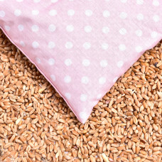 Подушка грілка з пшеницею 15x23 см IDEIA еко-продукт для зігрівання та релаксації пудра бавовна