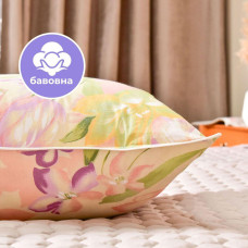 Подушка пухова 70х70 см натуральна IDEIA пух перо натуральний наповнювач тканина бавовна