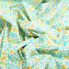 Тканина бязь ранфорс для постільної білизни 2,4 м квітка жовта