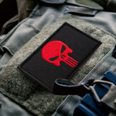 Набір шевронів 3 шт з липучкою пірат Чорна борода прапор України та Череп Каратель вишитий патч