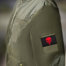 Набір шевронів 3 шт з липучкою пірат Чорна борода прапор України та Череп Каратель вишитий патч