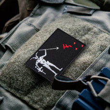 Набір шевронів 2 шт з липучкою пірат Чорна борода 7х10 см вишитий патч нашивка