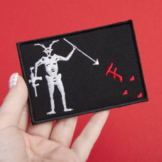 Набір шевронів 2 шт з липучкою пірат Чорна борода 7х10 см вишитий патч нашивка