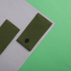 Шеврон на липучці погон звання ВСУ Хорунжий 5х10 см хакі вишитий патч нашивка