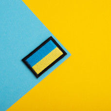 Набір шевронів 2 шт з липучкою Прапор України 3,5х5,3 см вишитий патч нашивка Україна