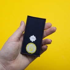 Шеврон на липучці погон звання ДСНС Генерал Майор 5х10 см вишитий патч нашивка