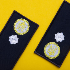 Шеврон на липучці погон звання ДСНС Генерал Майор 5х10 см вишитий патч нашивка