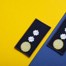 Шеврон нашивка на липучці погон звання ДСНС Генерал Лейтенант, вишитий патч 5х10 см