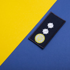 Шеврон нашивка на липучці погон звання ДСНС Генерал Лейтенант, вишитий патч 5х10 см