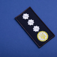 Шеврон на липучці погон звання ДСНС Генерал Полковник 5х10 см вишитий патч нашивка