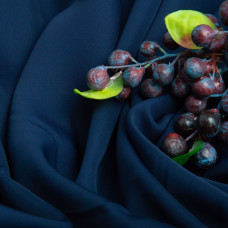 Тканина плательна Wave crep т/синя