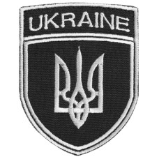 Шеврон на липучці Тризуб України Укрзалізниця UKRAINE 7х9 см вишитий патч нашивка