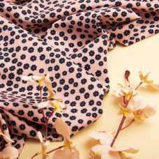 Тканина плательна Super Soft дрібноцвіт персик