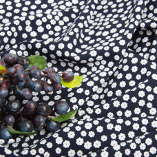 Тканина плательна Super Soft дрібноцвіт т/синій