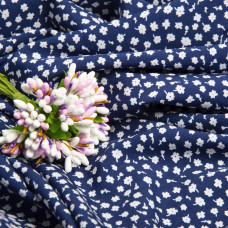 Тканина плательна Super Soft дрібноцвіт синій