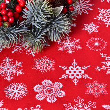 Скатертина 170х260 см новорічна святкова з пляма і водовідштовхувальним просоченням IDEIA бавовна червона