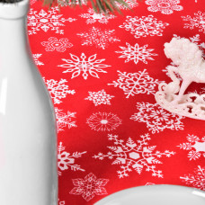 Скатертина 170х260 см новорічна святкова з пляма і водовідштовхувальним просоченням IDEIA бавовна червона
