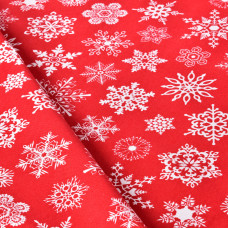 Скатертина 170х260 см новорічна святкова з пляма і водовідштовхувальним просоченням IDEIA бавовна червона