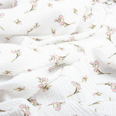 Тканина бавовняна платтяна Муслін двошарова 140 см, 120 г/м2 для суконь, блузок, спідниць, халатів, костюмів