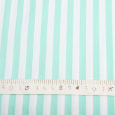 Тканина поплін стрейч Смуга м'ята