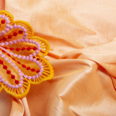 Тканина костюмна тафта стрейч Тіффані персик