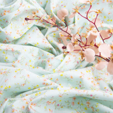 Ткань поплин хлопок спориш бірюза