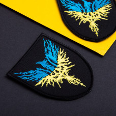 Шеврон на липучці Птах Фенікс Прапор України 8х9,5 см вишитий патч нашивка